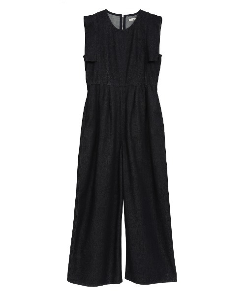 サロペット・オーバーオール・オールインワン CLANE SQUARE SLEEVE DENIM ALL IN ONE CLANE/クラネ】SQUARE SLEEVE DENIM ALL IN ONE/スクエア