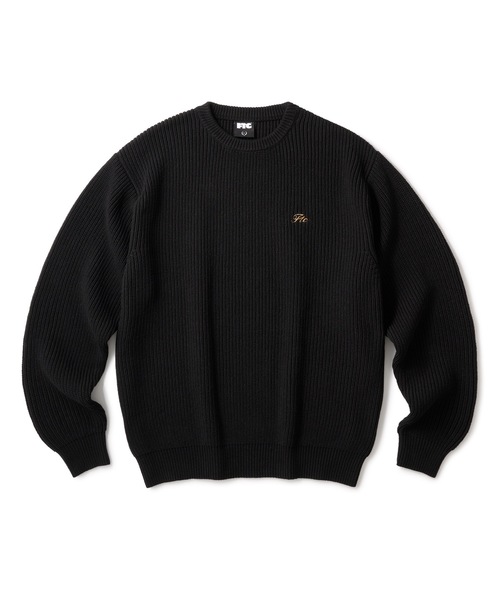 FTC ニットセーター M 黒/ベージュ MELANGE RIB SWEATER（ニット/セーター）｜FTC（エフティーシー）の