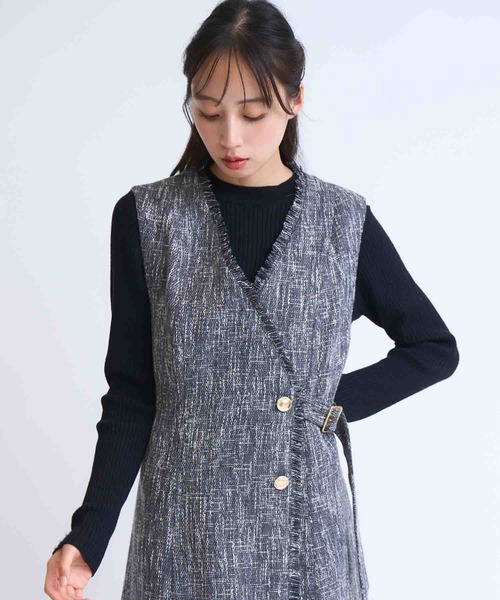 NOELA（ノエラ）の「袖パールリブニット（ニット/セーター・レディース・マスタード/ブラウン/ブラック/オフホワイト・フリー）」の8枚目の写真