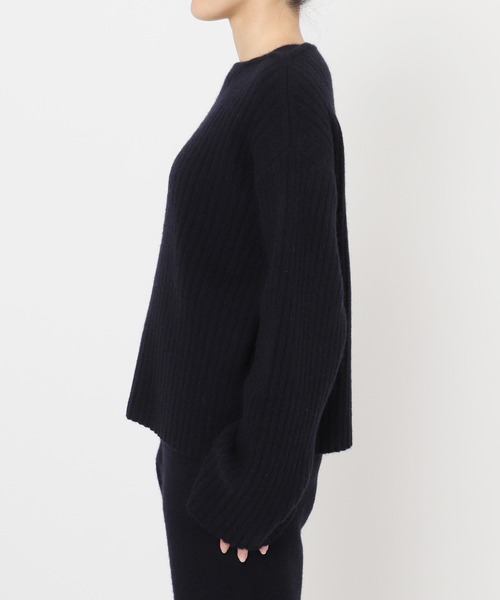 VERMEIL par iena（ヴェルメイユパーイエナ）の「wool yak mix rib Knit プルオーバー（ニット/セーター・レディース・ブラウン/ネイビー・FREE）」の21枚目の写真