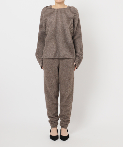VERMEIL par iena（ヴェルメイユパーイエナ）の「wool yak mix rib Knit プルオーバー（ニット/セーター・レディース・ブラウン/ネイビー・FREE）」の9枚目の写真