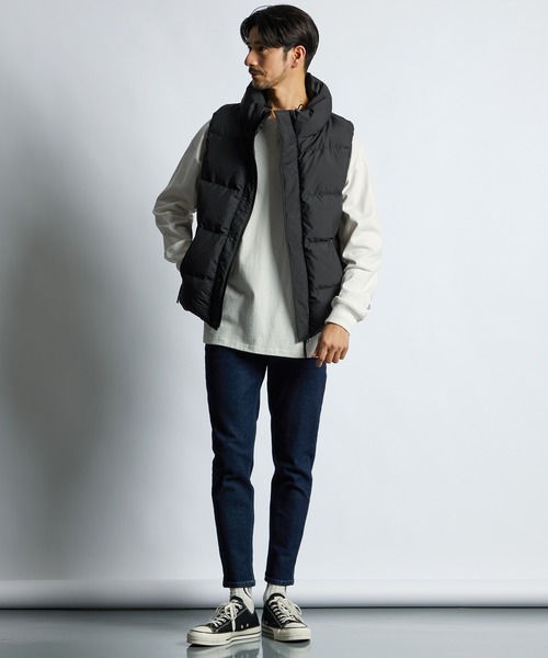 LANVIN en Bleu（ランバンオンブルー）の「ボリュームネック シンプル ダウンベスト（ブルゾン・メンズ・ブラック/アイボリー・46/52/50/48）」の6枚目の写真