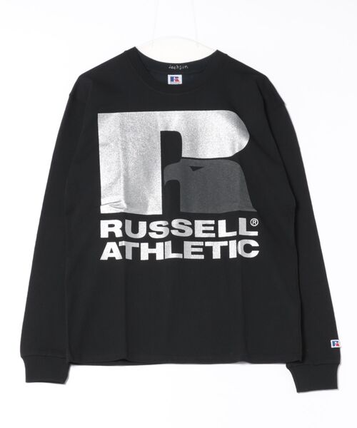 RUSSELL（ラッセル）の「【JACKSON MATISSE/ジャクソンマティス】RUSSELL ATHLETIC × JM Long Sleeve Tee/ラッセルコラボ長袖ロンT（Tシャツ/カットソー・メンズ・ホワイト/ブラック・MEDIUM）」の2枚目の写真