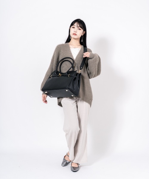 AULENTTI(オウレンティ)の「【AULENTTI/オウレンティ】2WAY レザーショルダーバッグ ハンドバッグ イタリア製(ショルダーバッグ・レディース・ブラック/グレー/ダークブラウン・FREE)」の12枚目の写真