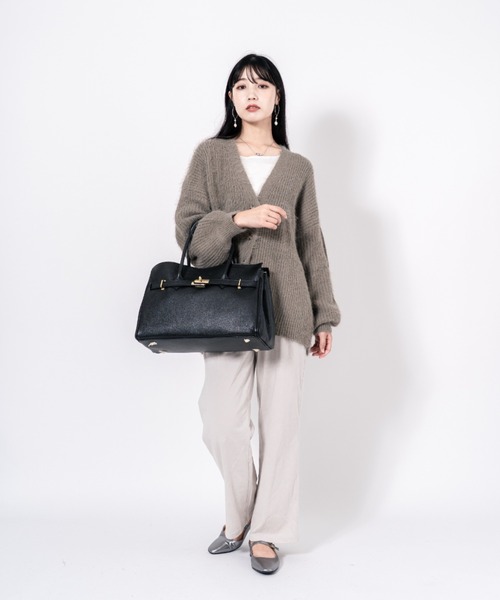 AULENTTI(オウレンティ)の「【AULENTTI/オウレンティ】2WAY レザーショルダーバッグ ハンドバッグ イタリア製(ショルダーバッグ・レディース・ブラック/グレー/ダークブラウン・FREE)」の6枚目の写真