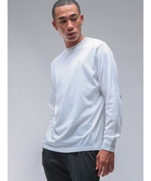 1piu1uguale3 RELAX | 1PIU1UGUALE3 RELAX (ウノ ピュ ウノ ウグァーレ トレ リラックス) ダブルロゴライン クルーネック 長袖 Tシャツ 1PRUST25106(Tシャツ/カットソー)