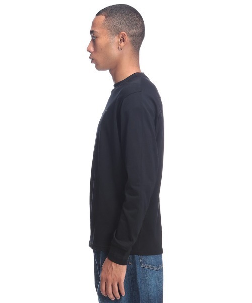 1piu1uguale3 RELAX（ウノピュウノウグァーレトレリラックス）の「1PIU1UGUALE3 RELAX (ウノ ピュ ウノ ウグァーレ トレ リラックス) ダブルロゴライン クルーネック 長袖 Tシャツ 1PRUST25106（Tシャツ/カットソー・メンズ・ホワイト/ブラック・S/M/L/XL/2XL）」の10枚目の写真