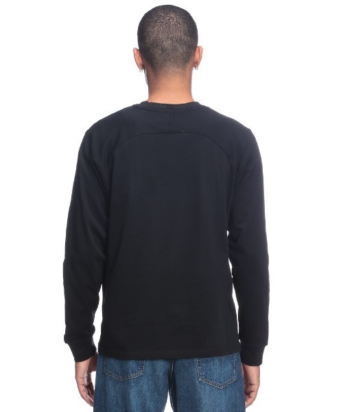 1piu1uguale3 RELAX（ウノピュウノウグァーレトレリラックス）の「1PIU1UGUALE3 RELAX (ウノ ピュ ウノ ウグァーレ トレ リラックス) ダブルロゴライン クルーネック 長袖 Tシャツ 1PRUST25106（Tシャツ/カットソー・メンズ・ホワイト/ブラック・S/M/L/XL/2XL）」の9枚目の写真