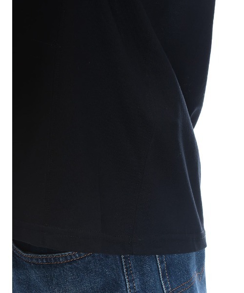 1piu1uguale3 RELAX（ウノピュウノウグァーレトレリラックス）の「1PIU1UGUALE3 RELAX (ウノ ピュ ウノ ウグァーレ トレ リラックス) ダブルロゴライン クルーネック 長袖 Tシャツ 1PRUST25106（Tシャツ/カットソー・メンズ・ホワイト/ブラック・S/M/L/XL/2XL）」の6枚目の写真