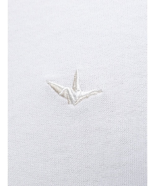 1piu1uguale3 RELAX（ウノピュウノウグァーレトレリラックス）の「1PIU1UGUALE3 RELAX (ウノ ピュ ウノ ウグァーレ トレ リラックス) ダブルロゴライン クルーネック 長袖 Tシャツ 1PRUST25106（Tシャツ/カットソー・メンズ・ホワイト/ブラック・S/M/L/XL/2XL）」の4枚目の写真