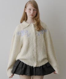 VIOLETTA（ヴィオレッタ）の「【HEIREN】モヘアタッチ刺繍入りカーディガン（カーディガン/ボレロ）」