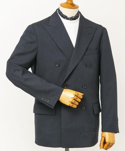 【NAVY】LIFE STYLE TAILOR ピンヘッドツイルストレッチWジャケット セール】LIFE STYLE TAILOR ピンヘッドツイルストレッチWジャケット