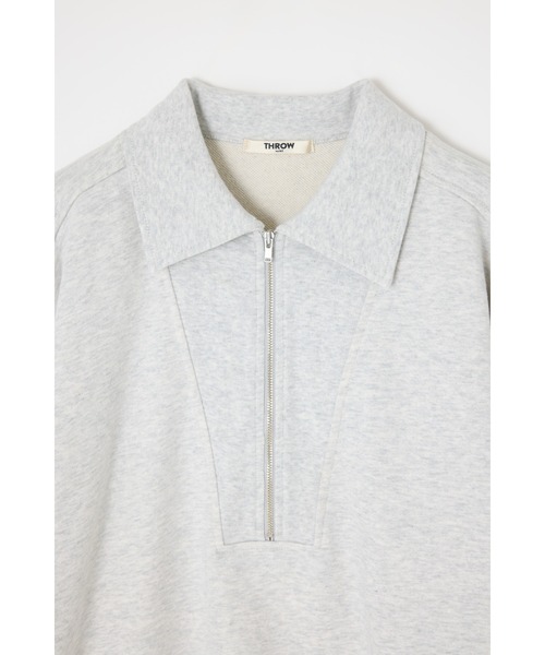 THROW by SLY（スローバイスライ）の「THROW ZIP COLLAR SW TOPS ジップ カラー スウェット トップス 秋服 冬服　トレーナー（スウェット・レディース・杢グレー/ブラック・FREE）」の3枚目の写真