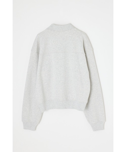 THROW by SLY（スローバイスライ）の「THROW ZIP COLLAR SW TOPS ジップ カラー スウェット トップス 秋服 冬服　トレーナー（スウェット・レディース・杢グレー/ブラック・FREE）」の6枚目の写真