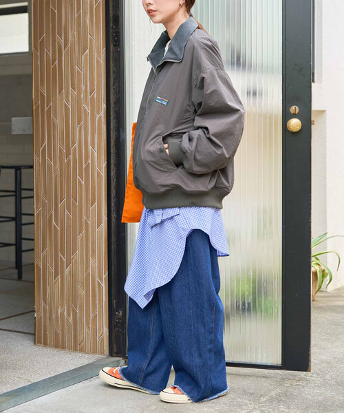 FREAK'S STORE(フリークスストア)の「限定展開 FREAK'S STORE OUTDOORS リバーシブル スタンドカラー ブルゾン(マウンテンパーカー・レディース・チャコール/オリーブ/ネイビー/ベージュ/ブラック・フリ-)」の22枚目の写真