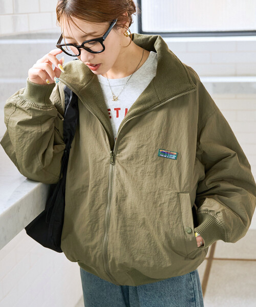 ビンテージ リバーシブルスタンドカラーブルゾン FREAK'S STORE マウンテンパーカー ウインドブレーカー 限定展開