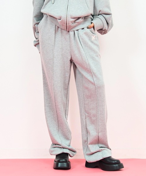 ANAP(アナップ)の「ラウンジウェア 裏毛 ドロストパンツ【ジュニアお揃い】【親子お揃い】(スウェットパンツ・レディース・ピンク/ブラック/グレー・M/L)」の11枚目の写真