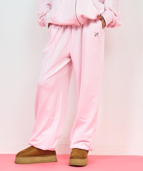 ANAP(アナップ)の「ラウンジウェア 裏毛 ドロストパンツ【ジュニアお揃い】【親子お揃い】(スウェットパンツ・レディース・ピンク/ブラック/グレー・M/L)」の14枚目の写真