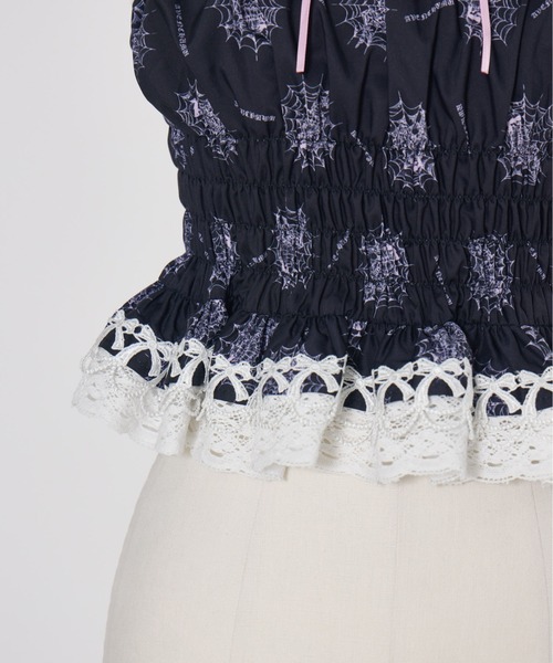 AVENCHUMU（アバンチュウム）の「Skull illustration print cami tops（キャミソール・レディース・ピンク/ホワイト/ブラック・FREE/XS）」の16枚目の写真