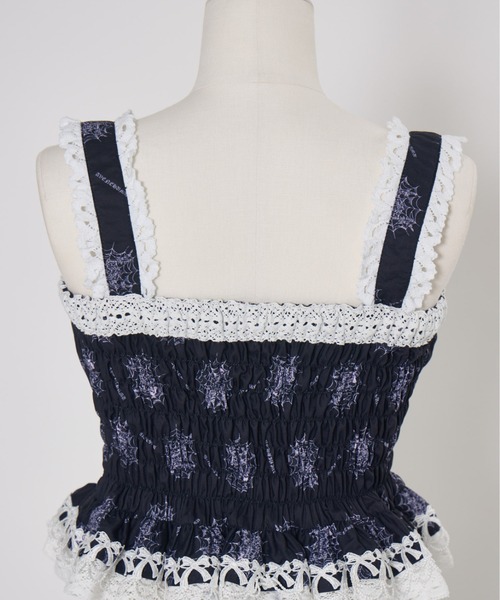 AVENCHUMU（アバンチュウム）の「Skull illustration print cami tops（キャミソール・レディース・ピンク/ホワイト/ブラック・FREE/XS）」の20枚目の写真
