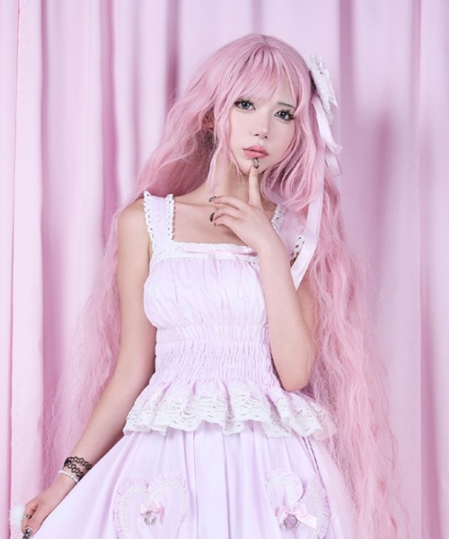 AVENCHUMU（アバンチュウム）の「Skull illustration print cami tops（キャミソール・レディース・ピンク/ホワイト/ブラック・FREE/XS）」の6枚目の写真