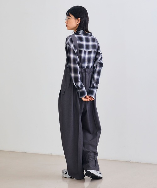 CROSS FUNCTION（クロスファンクション）の「《シワになりにくい》サマ美え リラックスオールインワン【CROSS FUNCTION/クロスファンクション】（つなぎ/オールインワン・レディース・チャコールグレー/モカ・LL/M/L）」の14枚目の写真