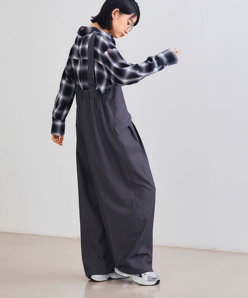 CROSS FUNCTION（クロスファンクション）の「《シワになりにくい》サマ美え リラックスオールインワン【CROSS FUNCTION/クロスファンクション】（つなぎ/オールインワン・レディース・チャコールグレー/モカ・LL/M/L）」の16枚目の写真