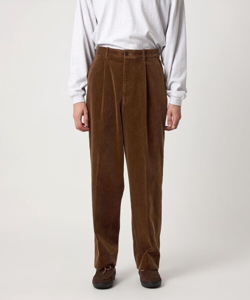 ＜Steven Alan＞ 8W コーデュロイ アウト ワンプリーツ スラックス Steven Alan＞ 8W コーデュロイ アウト ワンプリーツ スラックス