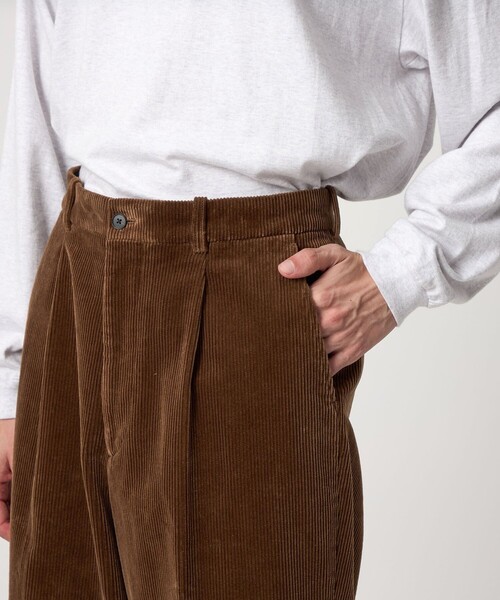 Steven Alan（スティーブンアラン）の「＜Steven Alan＞ 8W コーデュロイ アウト ワンプリーツ スラックス（スラックス・メンズ・オフホワイト/ブラック/ダークグレー/ダークブラウン・S/M/L/XL）」の20枚目の写真