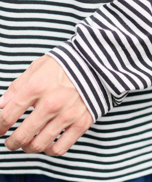 WEGO(ウィゴー)の「WEGO/ワイドスリーブボーダーロンT(Tシャツ/カットソー・メンズ・レッド系その他5/ブラック系その他5・LARGE/MEDIUM)」の7枚目の写真