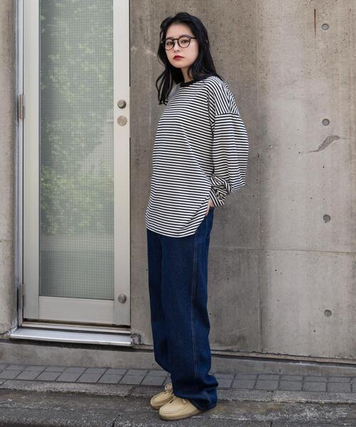 WEGO(ウィゴー)の「WEGO/ワイドスリーブボーダーロンT(Tシャツ/カットソー・メンズ・レッド系その他5/ブラック系その他5・LARGE/MEDIUM)」の17枚目の写真