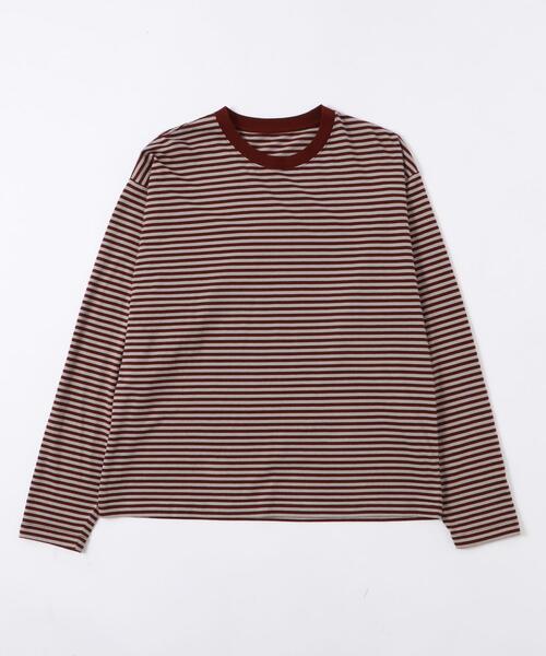 WEGO(ウィゴー)の「WEGO/ワイドスリーブボーダーロンT(Tシャツ/カットソー・メンズ・レッド系その他5/ブラック系その他5・LARGE/MEDIUM)」の22枚目の写真