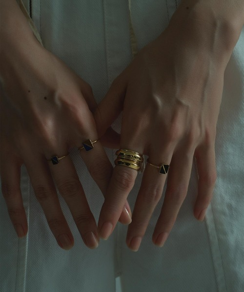 Bilan(ビラン)の「【Bilan】Cross line ring Small/クロスラインリングスモール(リング・レディース・ブルー・9号/5号/13号/11号)」の4枚目の写真