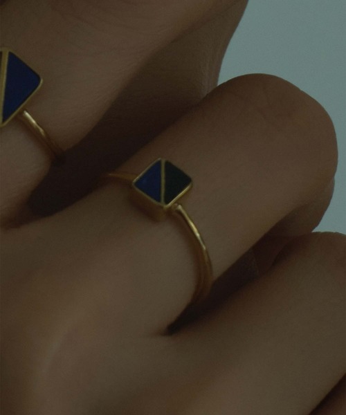Bilan(ビラン)の「【Bilan】Cross line ring Small/クロスラインリングスモール(リング・レディース・ブルー・9号/5号/13号/11号)」の2枚目の写真
