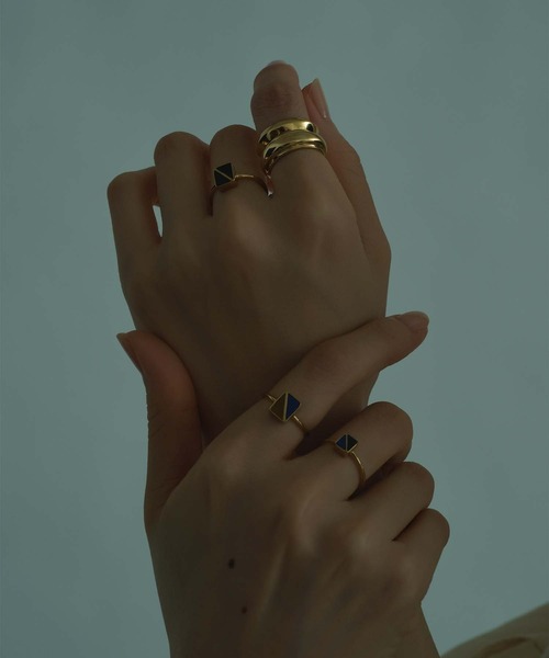 Bilan(ビラン)の「【Bilan】Cross line ring Small/クロスラインリングスモール(リング・レディース・ブルー・9号/5号/13号/11号)」の3枚目の写真