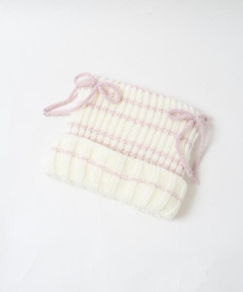 WEGO（ウィゴー）の「WEGO/ラメリボンネコミミニットキャップ（ニットキャップ/ビーニー・レディース・ブラウン/オフホワイト/グレー/ブラック・FREE）」の14枚目の写真