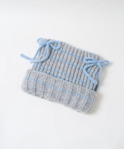 WEGO（ウィゴー）の「WEGO/ラメリボンネコミミニットキャップ（ニットキャップ/ビーニー・レディース・ブラウン/オフホワイト/グレー/ブラック・FREE）」の13枚目の写真