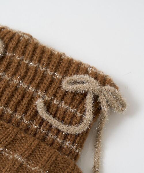 WEGO（ウィゴー）の「WEGO/ラメリボンネコミミニットキャップ（ニットキャップ/ビーニー・レディース・ブラウン/オフホワイト/グレー/ブラック・FREE）」の10枚目の写真