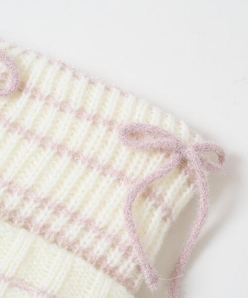 WEGO（ウィゴー）の「WEGO/ラメリボンネコミミニットキャップ（ニットキャップ/ビーニー・レディース・ブラウン/オフホワイト/グレー/ブラック・FREE）」の9枚目の写真