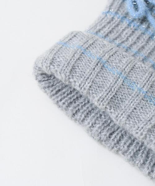 WEGO（ウィゴー）の「WEGO/ラメリボンネコミミニットキャップ（ニットキャップ/ビーニー・レディース・ブラウン/オフホワイト/グレー/ブラック・FREE）」の5枚目の写真