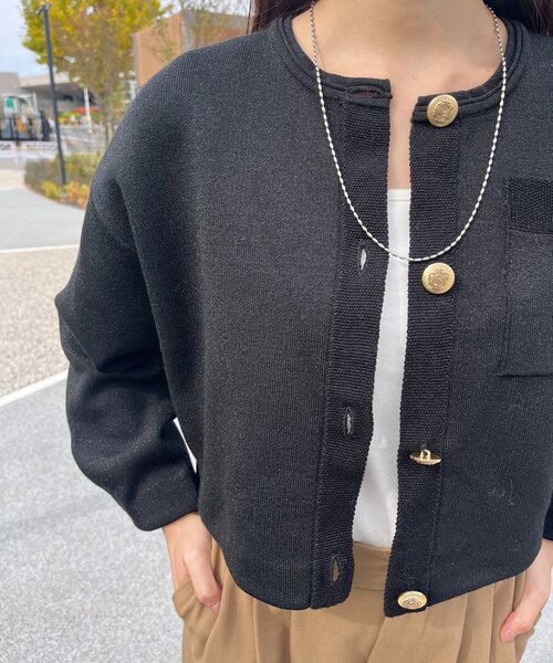 SHENERY（シーナリー）の「ラメニットカーディガン（カーディガン/ボレロ・レディース・ライトグレー/ブラウン/ブラック・FREE）」の14枚目の写真