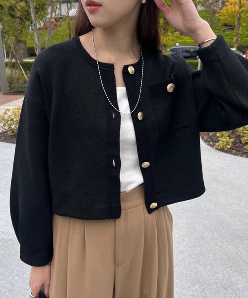 SHENERY（シーナリー）の「ラメニットカーディガン（カーディガン/ボレロ・レディース・ライトグレー/ブラウン/ブラック・FREE）」の17枚目の写真