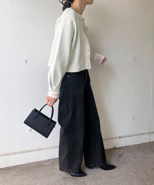 SHENERY（シーナリー）の「ラメニットカーディガン（カーディガン/ボレロ・レディース・ライトグレー/ブラウン/ブラック・FREE）」の7枚目の写真