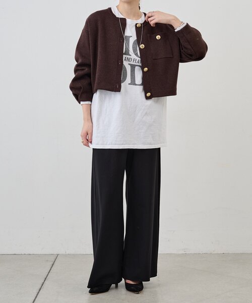 SHENERY（シーナリー）の「ラメニットカーディガン（カーディガン/ボレロ・レディース・ライトグレー/ブラウン/ブラック・FREE）」の13枚目の写真