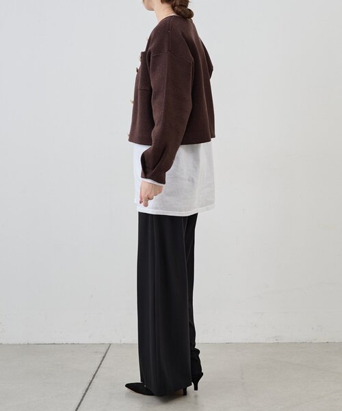 SHENERY（シーナリー）の「ラメニットカーディガン（カーディガン/ボレロ・レディース・ライトグレー/ブラウン/ブラック・FREE）」の14枚目の写真