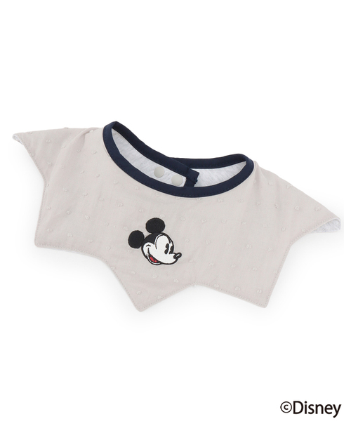 petit main（プティマイン）の「【DIsney】モチーフスタイ（スタイ/よだれかけ・キッズ・グレー/アイボリー・F）」の2枚目の写真