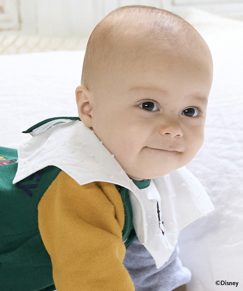 petit main（プティマイン）の「【DIsney】モチーフスタイ（スタイ/よだれかけ・キッズ・グレー/アイボリー・F）」の3枚目の写真