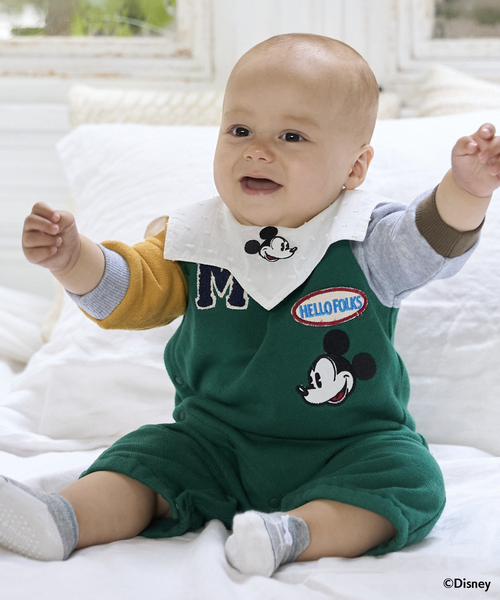 petit main（プティマイン）の「【DIsney】モチーフスタイ（スタイ/よだれかけ・キッズ・グレー/アイボリー・F）」の4枚目の写真