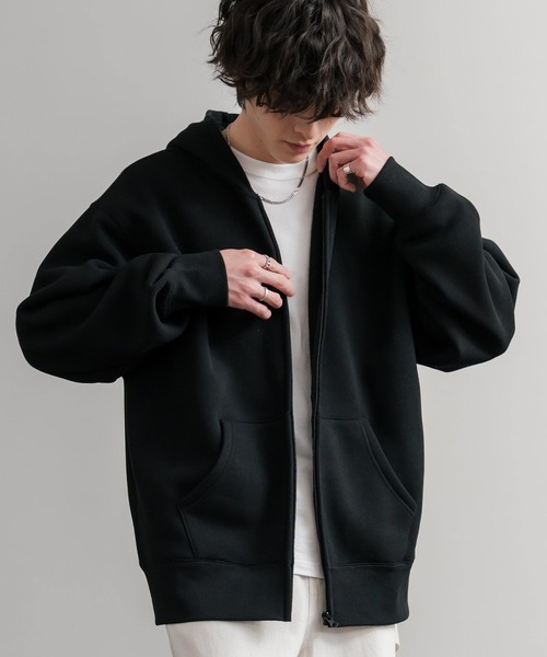 Rocky Monroe（ロッキーモンロー）の「ヘビーウェイト裏起毛オーバーサイズフルジップパーカー/フーディー（パーカー・メンズ・オートミール/チャコールグレー/杢グレー/ブラック/バーガンディー・LL/L/M）」の18枚目の写真