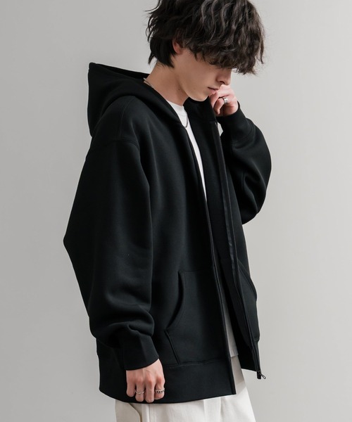 Rocky Monroe（ロッキーモンロー）の「ヘビーウェイト裏起毛オーバーサイズフルジップパーカー/フーディー（パーカー・メンズ・オートミール/チャコールグレー/杢グレー/ブラック/バーガンディー・LL/L/M）」の19枚目の写真